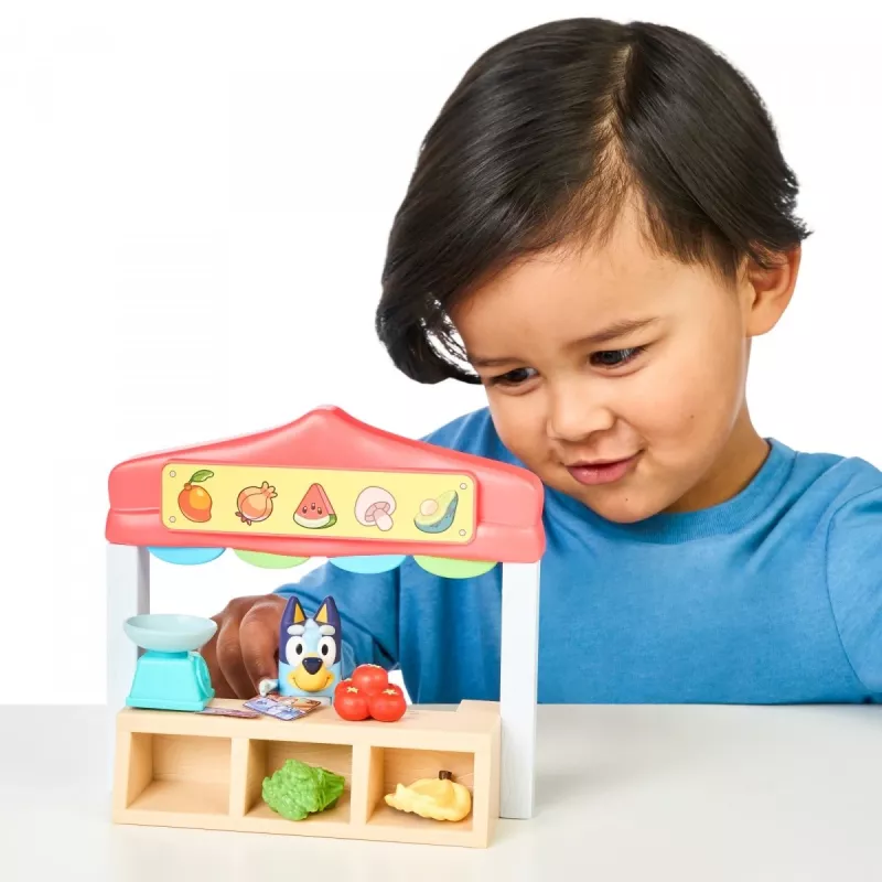 Rotaļfigūru komplekts TMTOYS Mini Bluey Grocery store BLU17555 – mini varoņu komplekts rotaļām