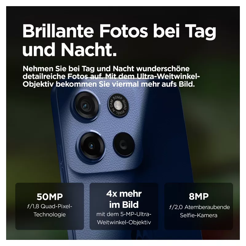 Motorola moto g15 17.1 cm (6.72 inch) Dual SIM Android 15 4G USB Type-C 8 GB 256 GB 5200 mAh Navy