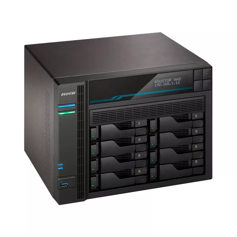 Asustor Lockerstor 10 AS6510T NAS Tornis Intel Atom® C3538 8 GB DDR4 0 TB ADM Melns
