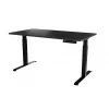 Galds cama meble MOON LONG ar elektrisku augstuma regulēšanu 150x80 cm, taisnstūrveida skaidu plātnes virsma, 72–120 cm augstums, melns/antracīts