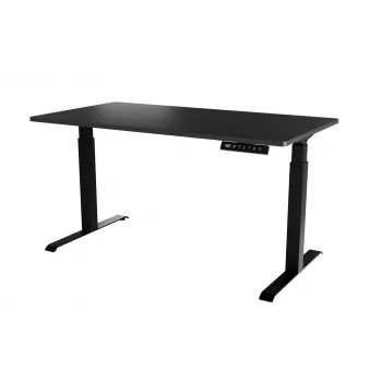Galds cama meble MOON LONG ar elektrisku augstuma regulēšanu 150x80 cm, taisnstūrveida skaidu plātnes virsma, 72–120 cm augstums, melns/antracīts