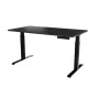 Galds cama meble MOON LONG ar elektrisku augstuma regulēšanu 150x80 cm, taisnstūrveida skaidu plātnes virsma, 72–120 cm augstums, melns/antracīts