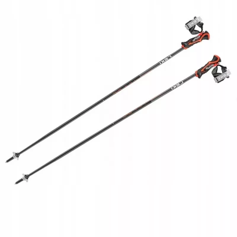 Slēpošanas nūjas Leki 3D AIRFOIL melns/sarkans 120 cm