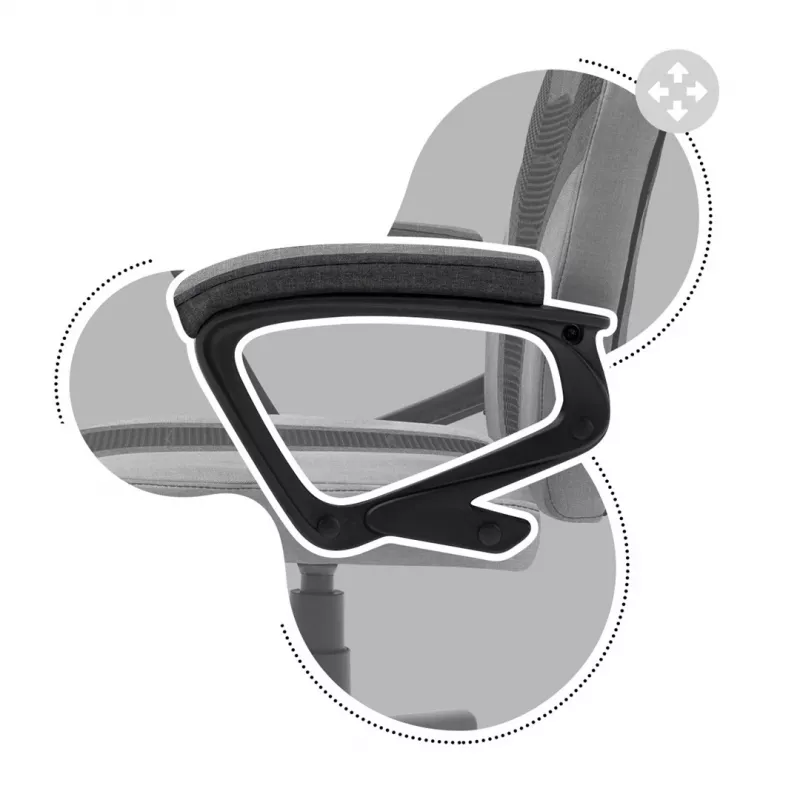 Bērnu spēļu krēsls Huzaro HZ-Ranger 1.0 Gray Mesh, pelēks un melns