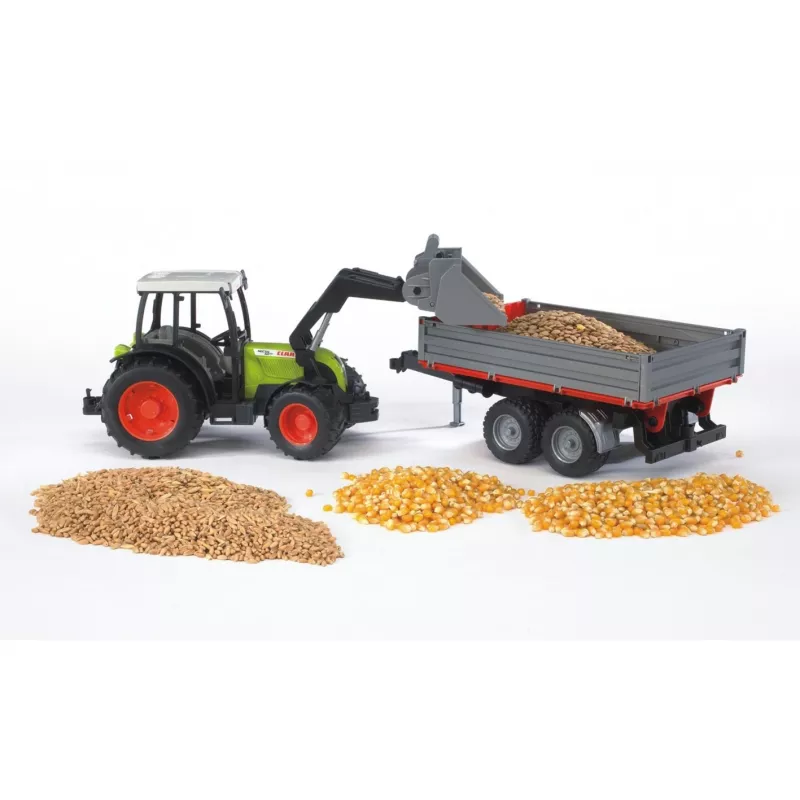 Rotaļu traktors Bruder Claas Nectis 267 F ar pašizgāzēju piekabi