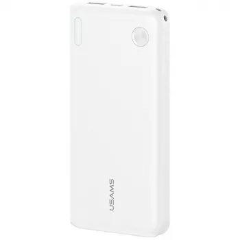 Ārējais akumulators usams PB83 10000mAh PD 2×USB-A USB-C balts