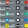 Kraftform compact Stubby Magazin 1 uzgaļu komplekts (melns/zaļš, 7 daļas)