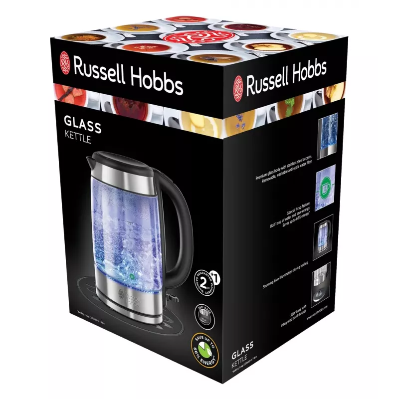 Elektriskā tējkanna Russell Hobbs 1,7 L 2200 W Nerūsējošais tērauds Caurspīdīga