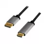 LogiLink CDA0107 video kabeļa adapteris 2 m DisplayPort HDMI Pelēks Melns