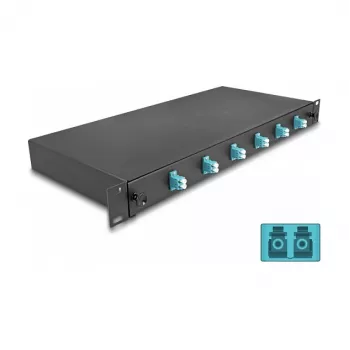 Šķiedru optikas savienojumu kārba DeLOCK 66998 Melns Metāls 482x220x44mm