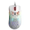 Glorious Model D gaming pele - Balta, spīdīga + Grip Tape - melna
