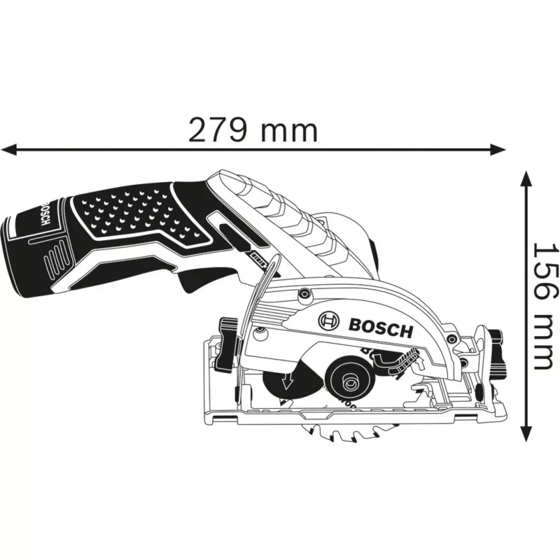 Bezvadu rokas ripzāģis GKS 12V-26 Professional, 12 volti (zils/melns, 2x litija jonu akumulators 3,0 Ah, L-BOXX kastē)