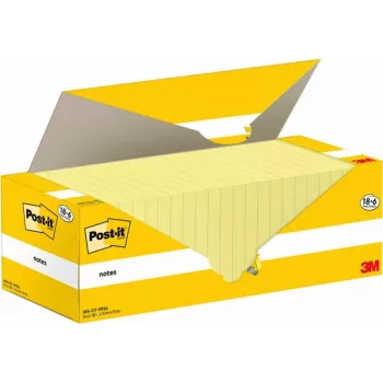 Post-It 654-CY-VP24 Līmlapiņas kvadrātveida dzeltenas 100 loksnes (654-CY-VP24)