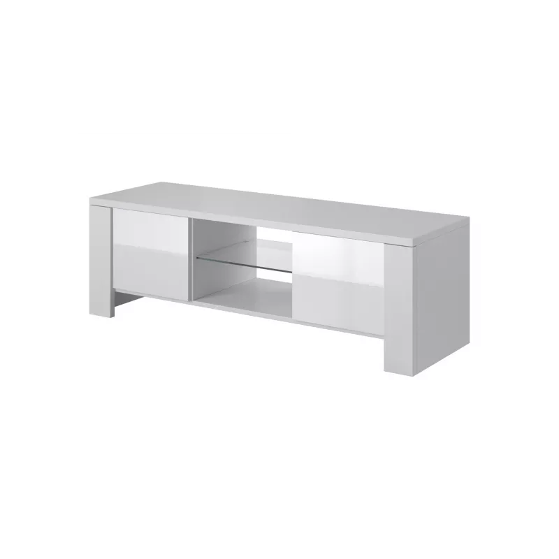 Cama TV statīvs WEST 42/130/42 balts/balts glancēts