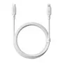 USB Type-C uz Lightning uzlādes kabelis Baseus Silky Series 20W 2m Mēness balts