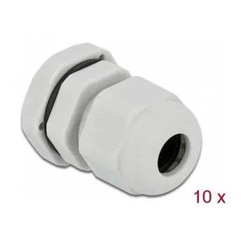 Kabeļu blīvslēgs DeLOCK 60195 Pelēks Plastmasa 10 gab.