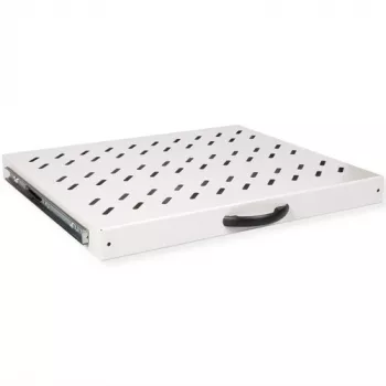 Plaukts plauktā ROLINE 26.21.0275 — 1U izvelkamais 25 kg, 35 cm dziļums, pelēks