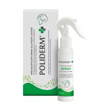 Kopšanas aerosols JM Sante Poliderm pretblaugznu ādai, suņiem un kaķiem, 100 ml, pretniezes