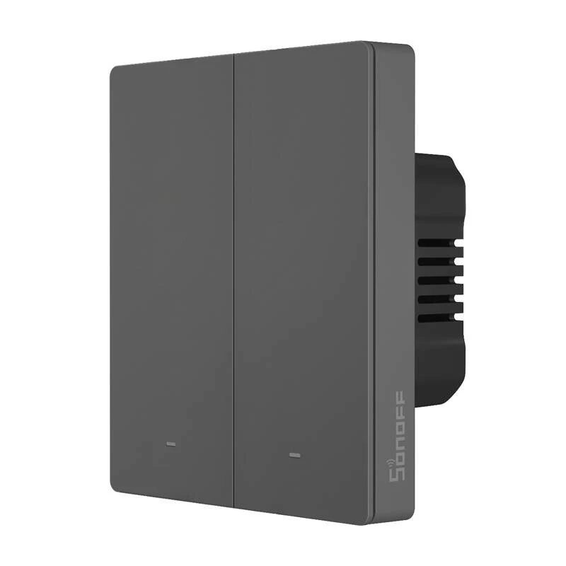 Viedais sienas slēdzis Sonoff M5-2C-80 Wi‑Fi, 2 ķēdēm, modelis M5-2C-80