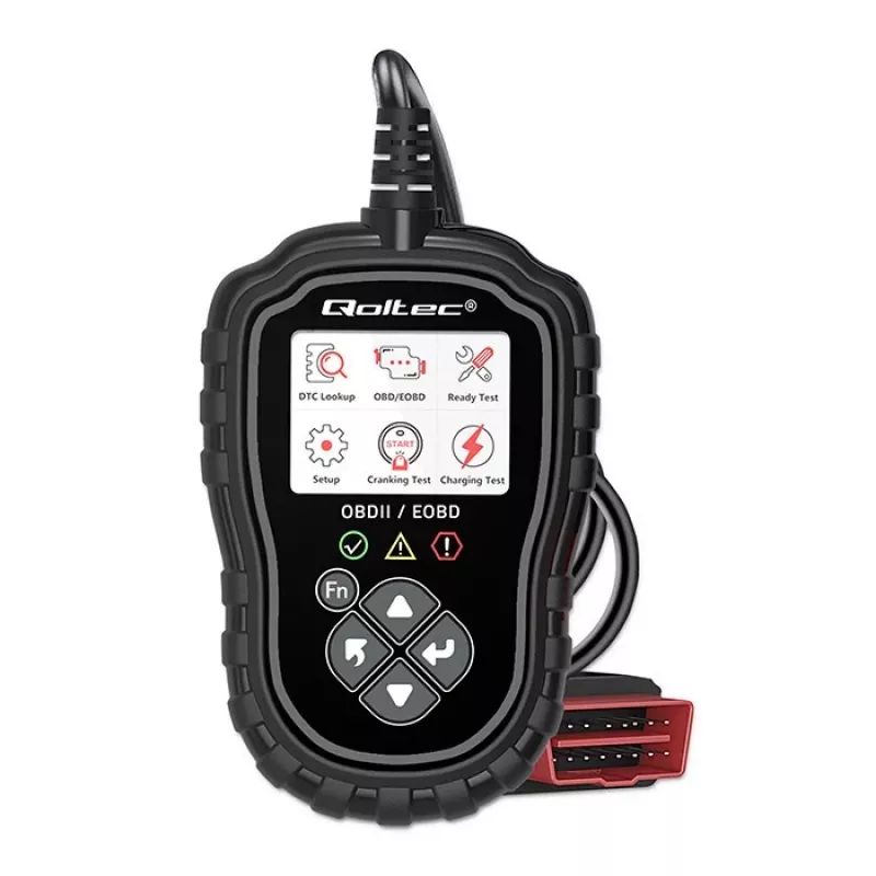 OBDII diagnostikas testētājs QOLTEC ProLine 50685 — transportlīdzekļa OBD-II skeneris 8V/25V sistēmām