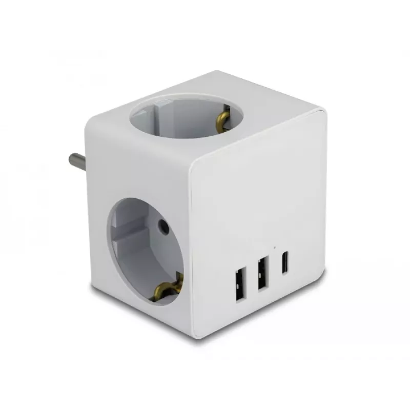 Strāvas adaptera spraudnis Type F DeLOCK 11496 2 USB porti 5V 2.4A 3A