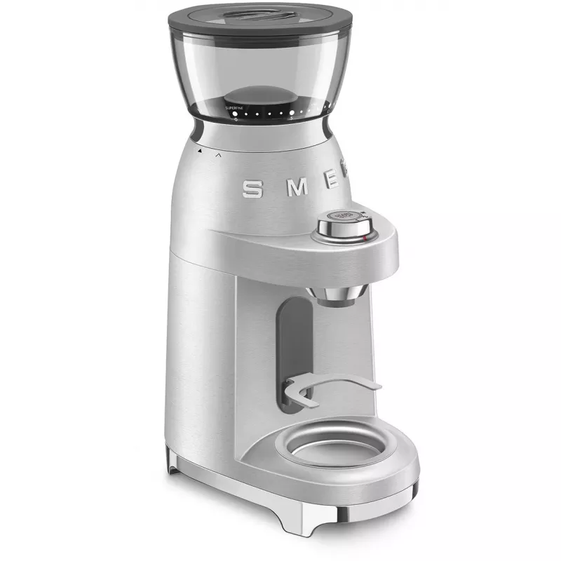 SMEG Coffee Grinder 50s Style CGF02SSEU *Sudraba*