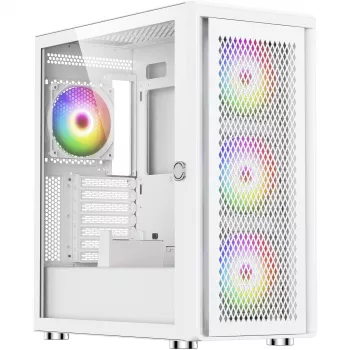 PC korpuss Silentware Air 100 balta — mid-tower ATX saderīgs, balta apdare