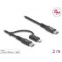USB kabelis DeLOCK 81171 2m USB C USB C/Lightning melns