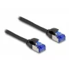 Tīkla kabelis DeLOCK RJ45 Cat.6A S/FTP plāns 0,25 m melns
