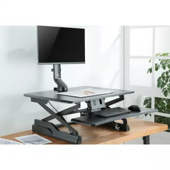Maclean MC-853 viena monitora stiprinājums pie galda ar datora galda kronšteinu 17 līdz 32 collām, VESA 75x75 100x100 līdz 8 kg (vienam ekrānam)