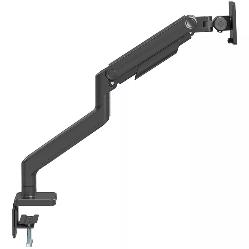 Monitora kronšteins DIGITUS Single, skava, līdz 49 collām (124,5 cm), 20 kg, VESA 75x75–100x100, slīpums -20° līdz 50°, augstumā regulējams, melns