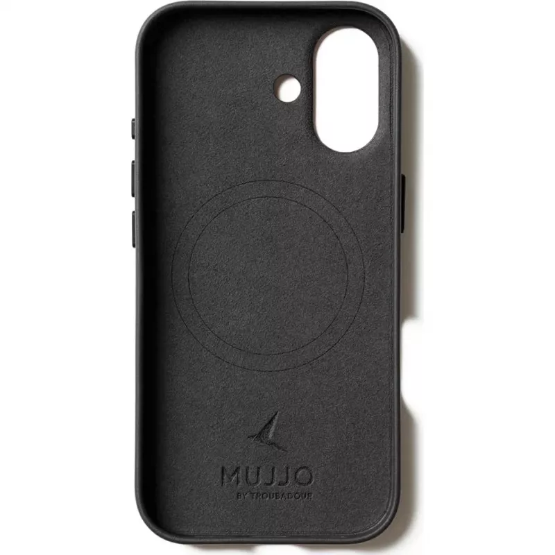 Mujjo Full Leather Case MagSafe vāciņš priekš iPhone 17 Melns