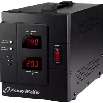 Bluewalker PowerWalker AVR 3000/SIV - automātiska sprieguma regulēšana - maiņstrāva 230 V - 2400 W - 3000 VA - 2 izejas kontaktligzdas (10120307)
