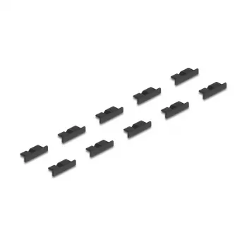 DeLOCK 64243 ligzdas aizsargvāciņš USB Micro-B melns 10 gab.