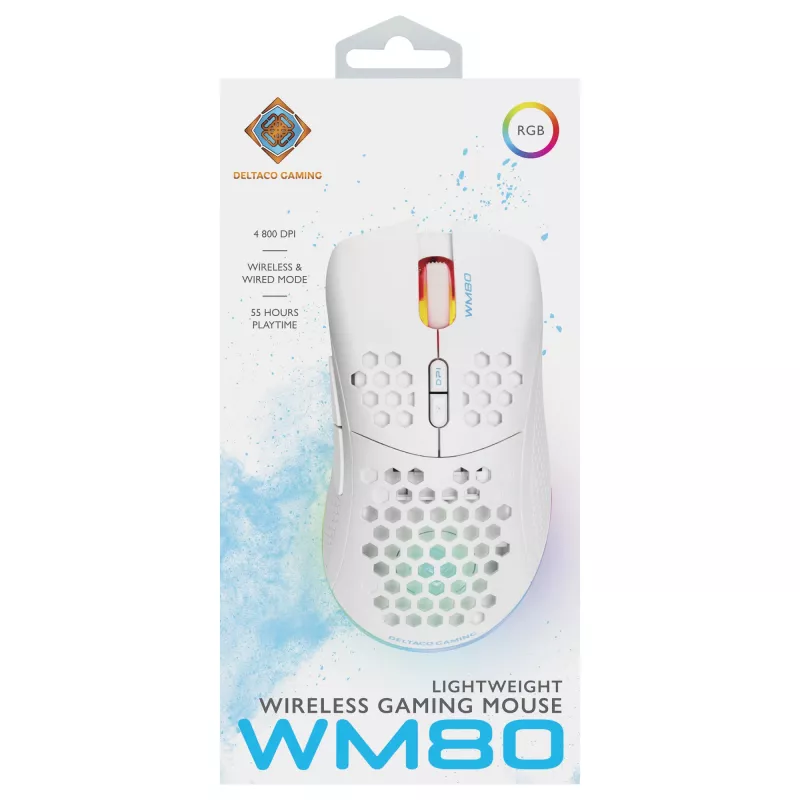 Spēļu pele Deltaco GAM-120-W RF Wireless USB Type-C