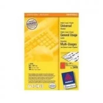 Pašlīmējošā printera etiķete AVERY 3470 Sarkana 210 x 297 mm
