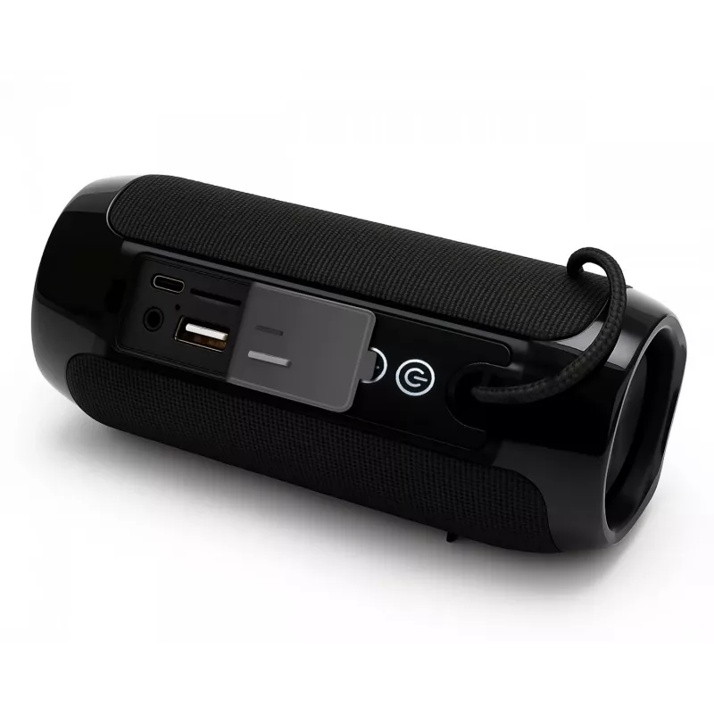 Pārnēsājams Bluetooth stereo skaļrunis SQUEAK SQ1008 — 14W RMS, Bluetooth 5.3, 1200 mAh, IPX4, FM, LED, AUX, USB