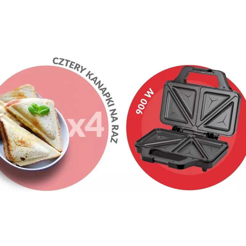 Sviestmaižu cepējs MPM MOP-45M, nepiedegošas plāksnes, ietilpība 2 sviestmaižu šķēles