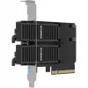 PCIe adaptera karte icybox MB312M4P-B — 2× M.2 NVMe uz PCIe 4.0 x8 (bifurkācija)