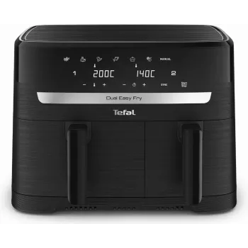 Tefal Easy Fry EY901N Double 8.3 L Stāvošs 2700 W Karstā gaisa fritieris Melns