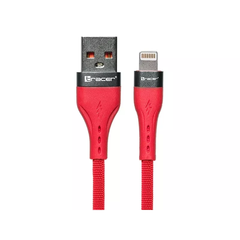 USB A-Lightning kabelis 1m sarkans