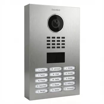 Video domofons DoorBird D2103V, 720p, 140°x100° skata leņķis, IR LED, nerūsējošais tērauds, IP65, 10/100 Mbit/s