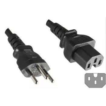 Microconnect PE160518 strāvas kabelis melns 1,8 m C15 savienotājs