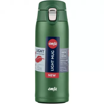 Ceļojuma krūze EMSA N2151900, tumši zaļa, 0,4 L, paceļams vāciņš
