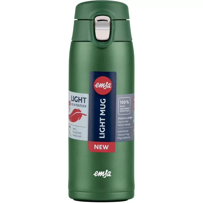 Ceļojuma krūze EMSA N2151900, tumši zaļa, 0,4 L, paceļams vāciņš