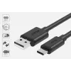 USB-A uz USB-C kabelis Unitek C14068BK, 2 m, USB 2.0, melns, vīrišķais-vīrišķais