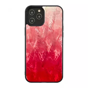 Aizsargājošs telefona maciņš iKins Apple iPhone 12 / 12 Pro, rozā ezera krāsa ar melnu apdari