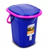 GreenBlue GB320BR 19L pārnēsājams kempera tualetes spainis ceļojumu festivāliem ar rokturi noņemamu sēdekli - tumši zils un rozā