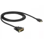Video kabeļa adapteris DeLOCK 85582 1 m HDMI Type A DVI-D Melns