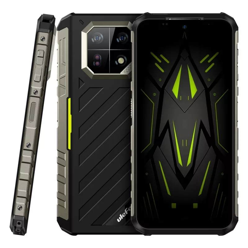 Izturīgs viedtālrunis UleFone Armor 22 4G, 9GB RAM, 128GB krātuve, IP69K, zaļš